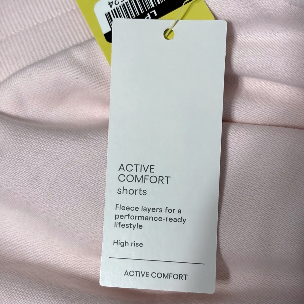 All in Motion Women Active Comfort Shorts Pink High Rise Fleece S 4-6 Athleisure - Picture 4 of 12